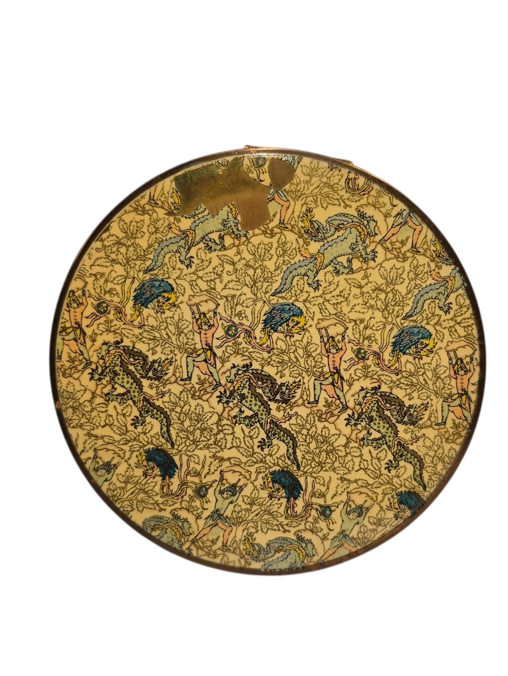 Vintage Vogue Vanities Mirror Compact Dragons